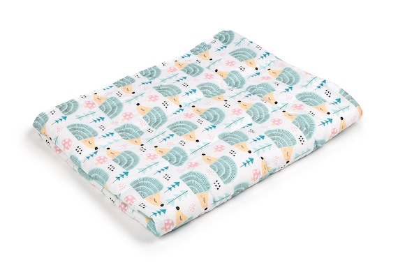 Hedgehog Cotton Weighted Blanket for Children and Adults, selection of fabrics & colours -cooling and soft. 0-20kg. Create yours!