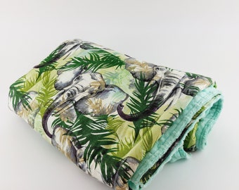 Jungle Weighted Blanket, Sensory Blanket, All sizes & weight available, perfect for kids and adults, personalised backing colours selection