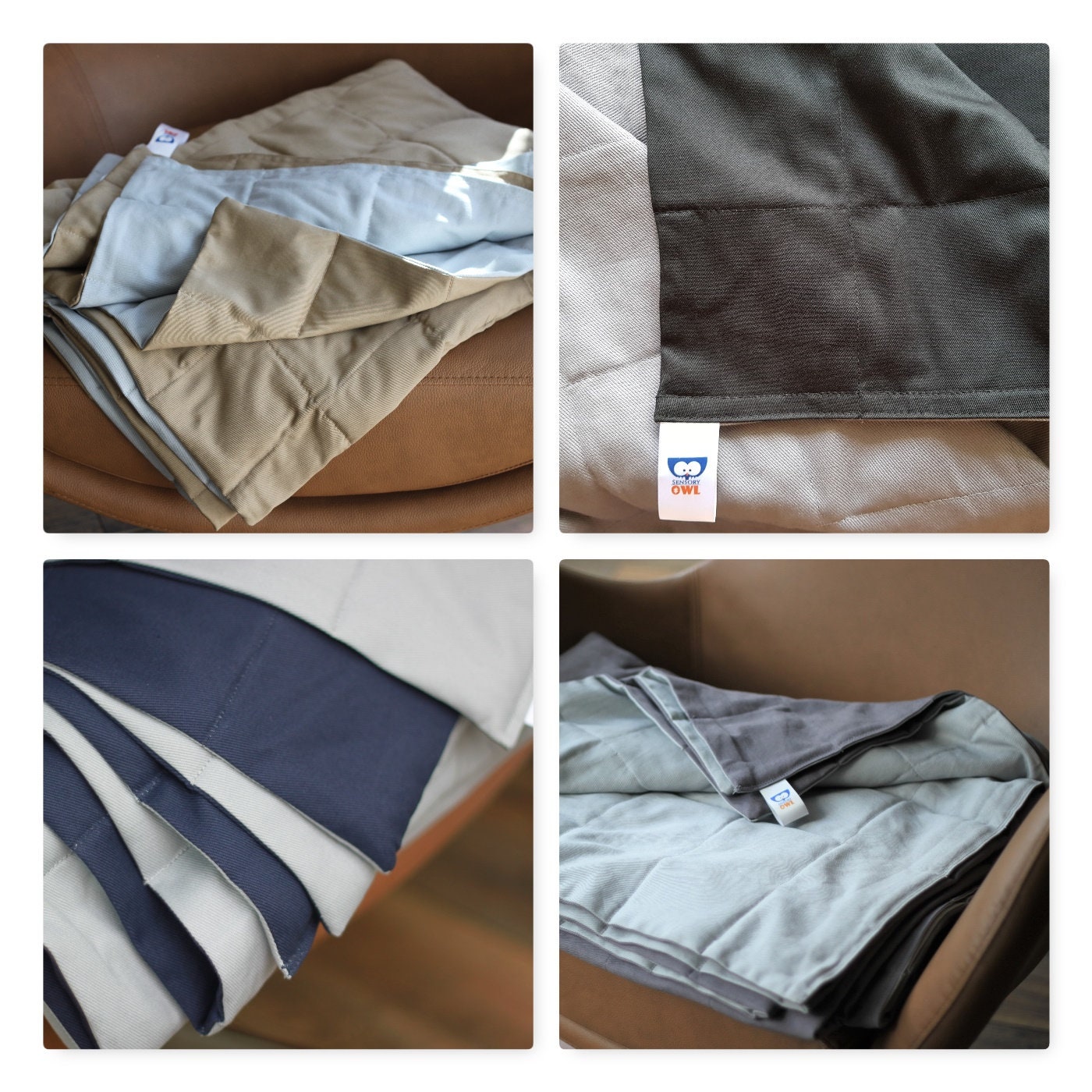 Dark Grey Weighted Blanket Cotton Blanket Sensory Bedding Etsy