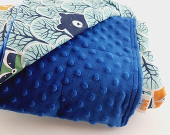Forest Cotton Print Weighted Blanket, for Children and Adults, selection of fabrics and colours - cooling and soft. 0-20kg. Create yours!