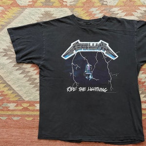 Metallica ride the lightning shirt glow in the dark clearance