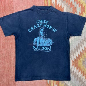 80s Chief Crazy Horse Saloon Nevada City, California Black Blue