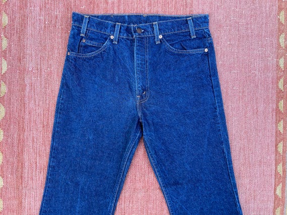 90s Levi's 517s Orange Tab Zipper Fly Vintage Textured Denim Jeans