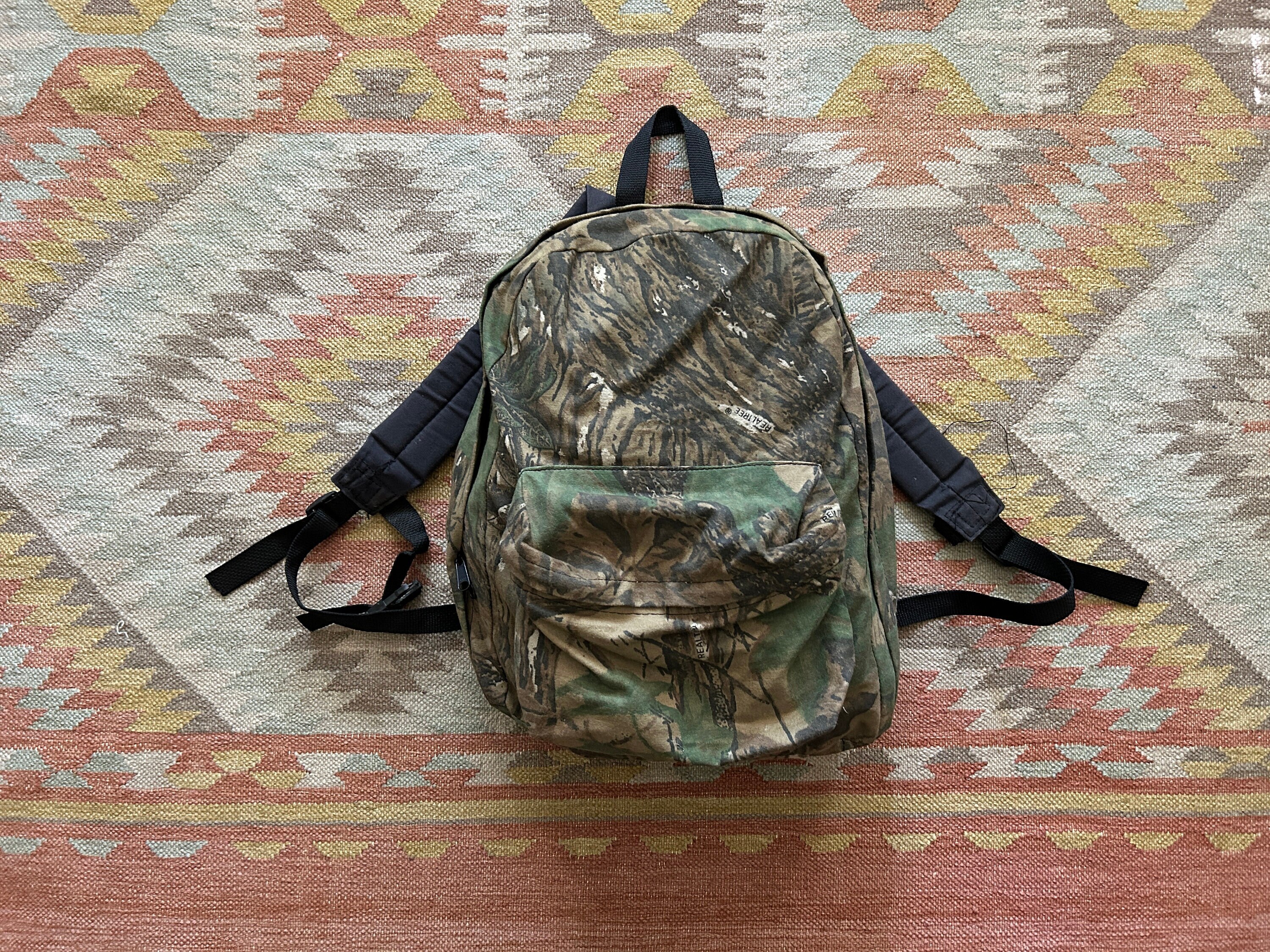 80s 90s Allen Realtree Camouflage Camo Vintage Simple Backpack