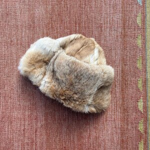 70s 80s Chinese Real Fur Winter Hat Beanie Fabric Lined  display picture 3