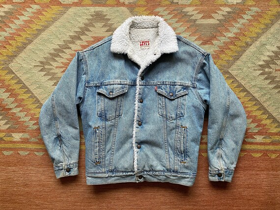 80s 90s Levi's Sherpa Denim Jacket 