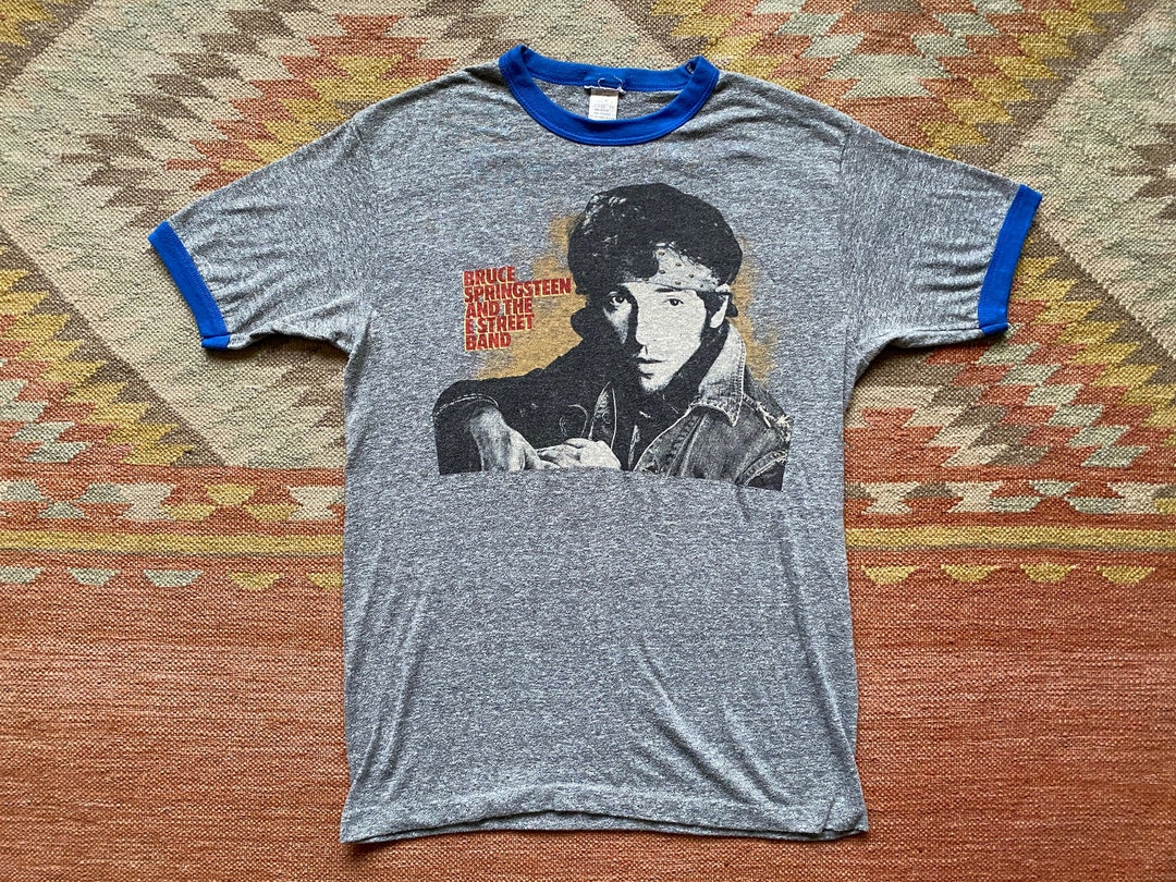 80s Bruce Springsteen E Street Band World Tour '84 '85 Gray Ringer ...