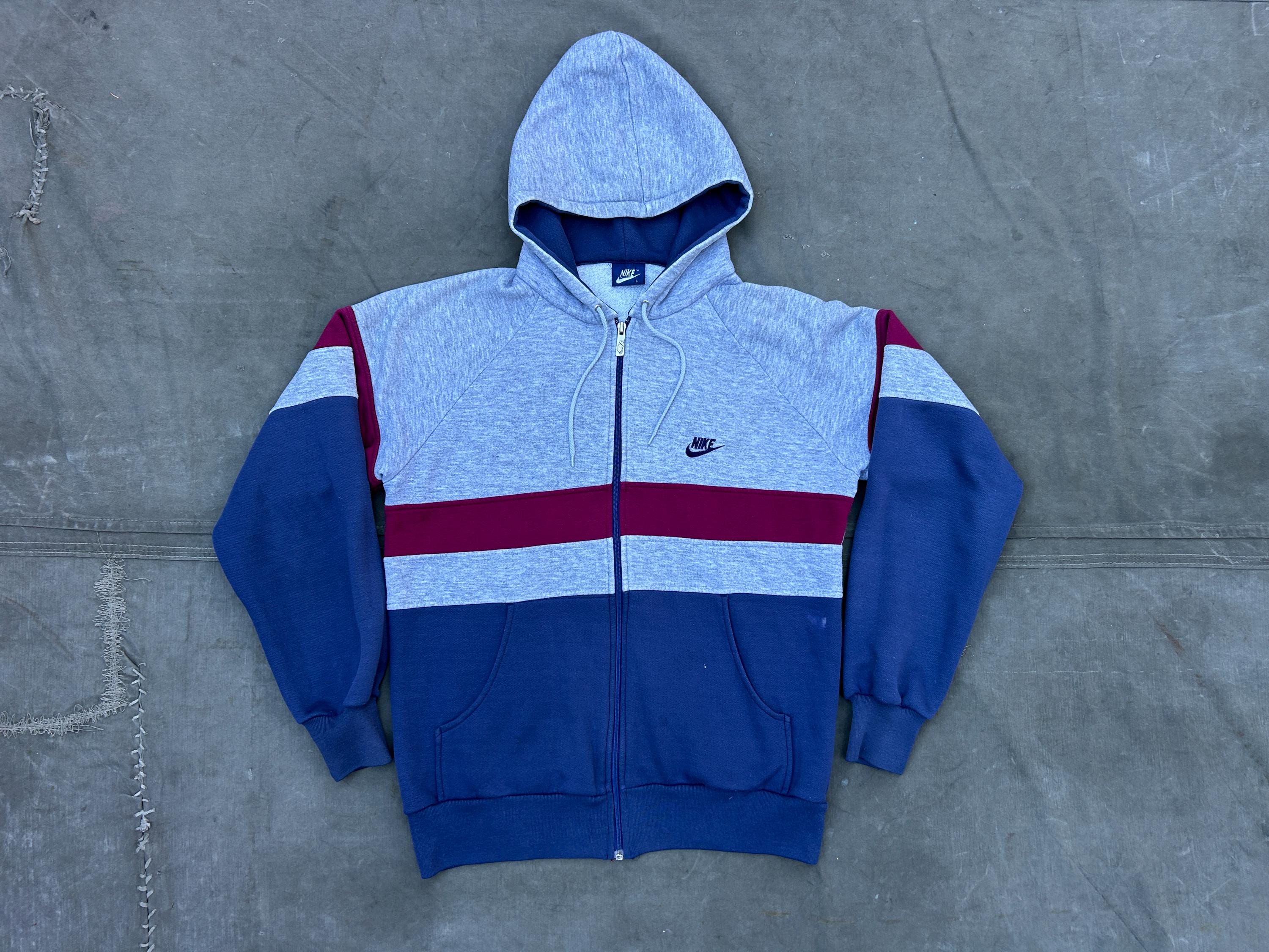 nike hoodie red blue