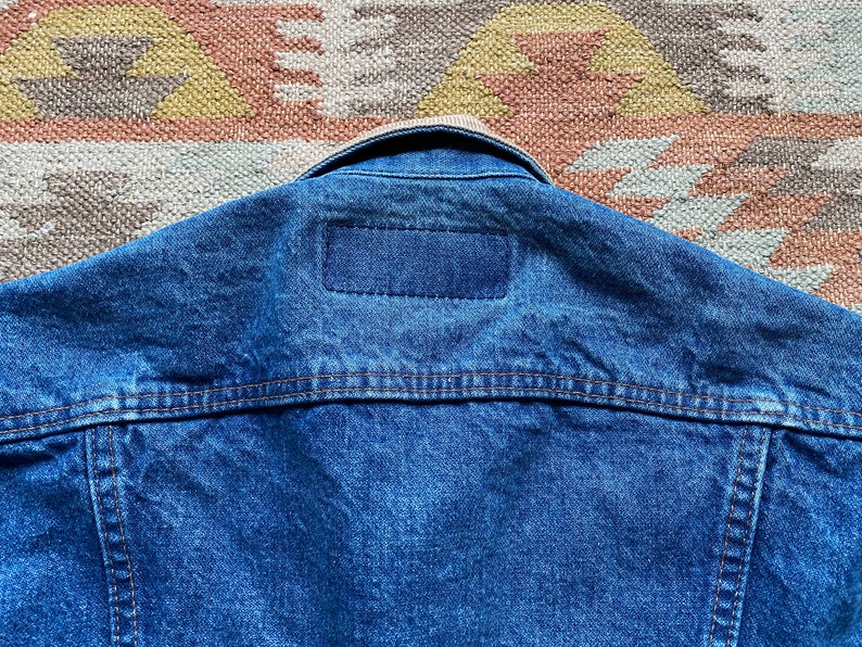 80s Wrangler Western Jacket Denim Corduroy Caller Button Rancher Workwear Faded Cowboy Vintage Worn Size Small XS