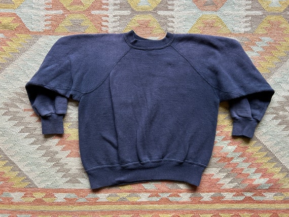 50s Crew Neck Pullover Sweatshirt Raglan Vintage … - image 9