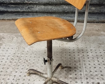 Vintage-Studiohocker, industrieller Werkstatthocker, Zeichenhocker