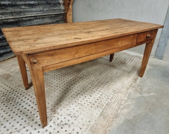 Antieke eikenhouten tafel Franse eettafel 78 x 183 cm