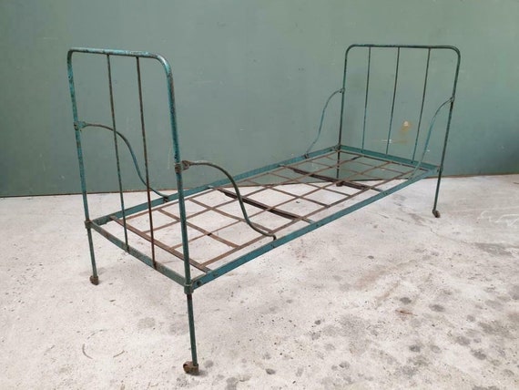Antique Wrought Iron Bed Antique Garden Bench Lounge Bench Etsy