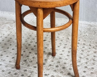 Vintage-Hocker aus gebogenem Buchenholz von Luterma