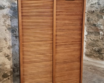 Vintage Rollladenschrank Eiche 1960er | Französischer Schrank