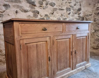 Französisches antikes Kiefernbuffet 1920er – Kücheninsel – Ladentheke