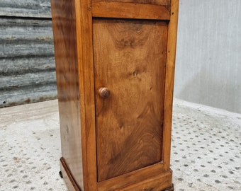 Antique bedside table nightstand hall cabinet French walnut