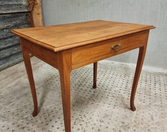 Antiker Tisch Bürotisch aus Eichenholz mit Schublade 57 x 85 cm