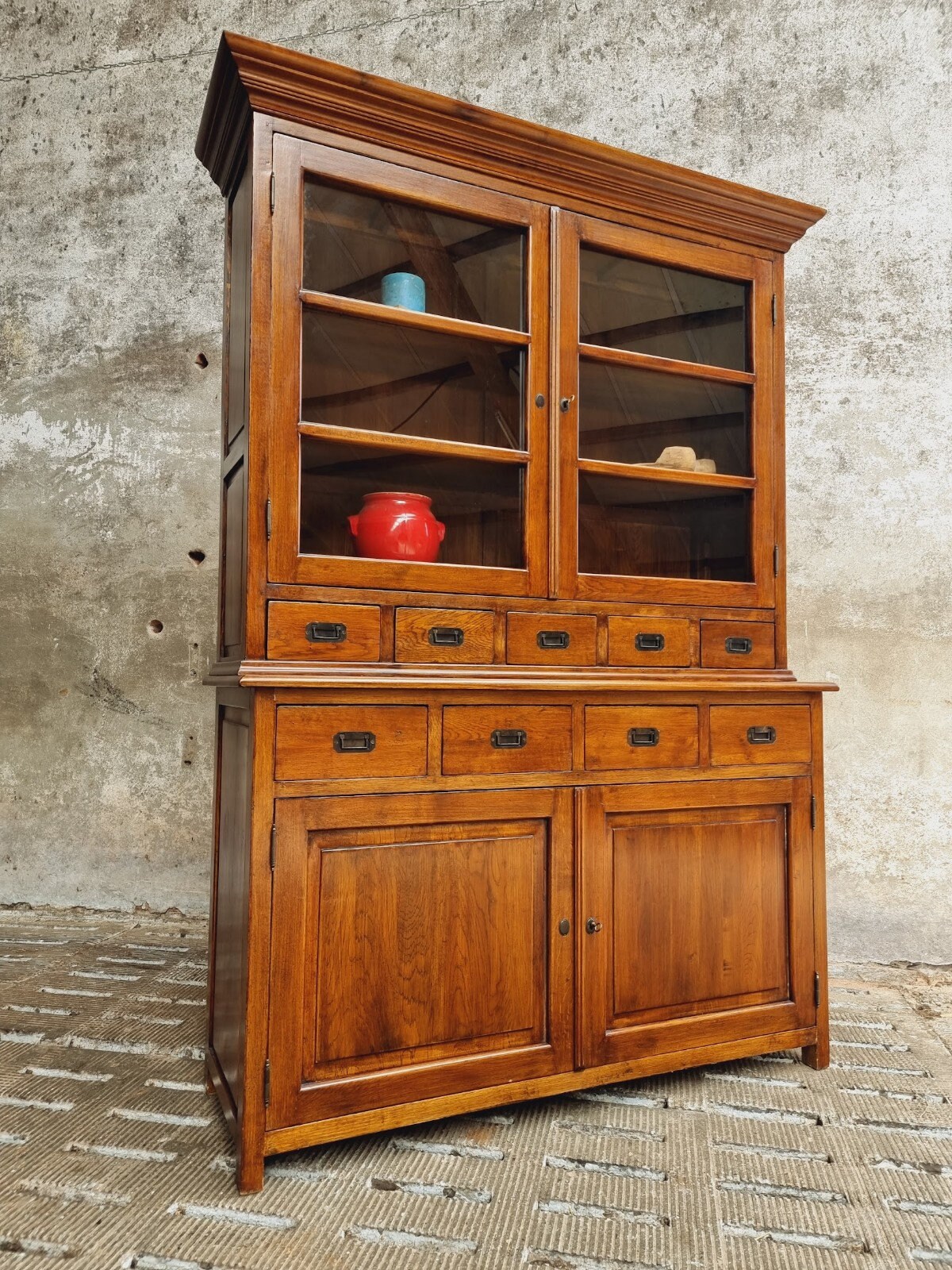 Vitrina de gabinete buffet de roble antiguo | Etsy