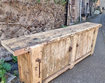 Antiker Französischer Werktisch Küchentisch Konsole um 1900