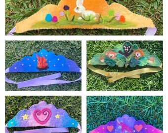 Waldorf Felted Crown - custom design