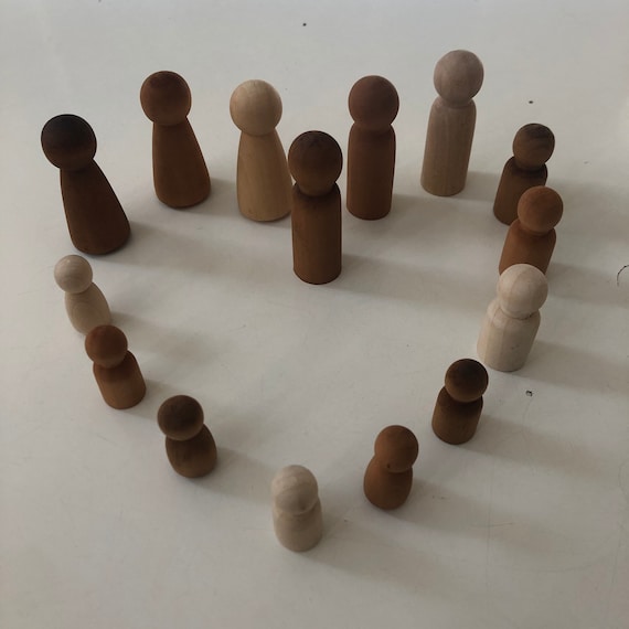 Waldorf /Steiner Multicultural Peg Doll Family