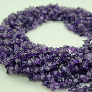Natural Amethyst  Chips Beads, Uncut Chips Amethyst, Amethyst Nuggets, Amethyst Beaded Jewelry, Raw Amethyst Polished Chips, Real Gemstone