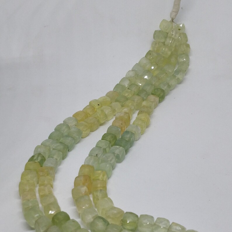 Prehnite Natural Cut Square Beads prehnite beads,natural beads,prices per line