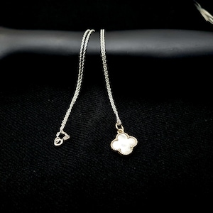 Natural Mop Clover Pendant, 4 Leaf Clover Pendant Mother Of Pearl 925 Sterling Silver With 925 Silver Chain For Girls & Women, Mop Pendant