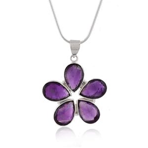 Sterling Silver Amethyst Pendant, Amethyst Pendant For Her, February Birthstone Pendant, Precious Stone Pendants, Gemstone Pendant In Silver