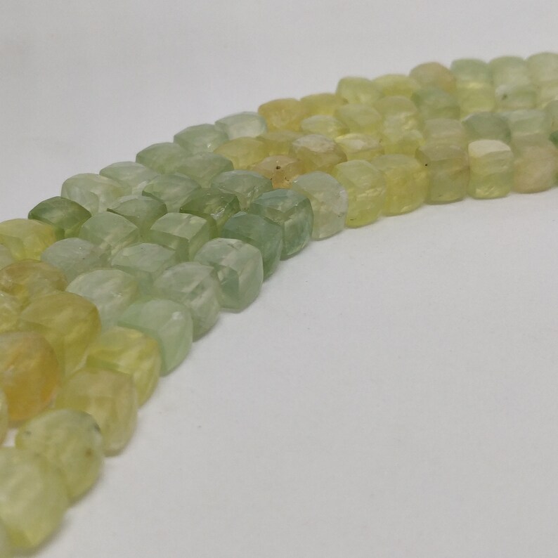 Prehnite Natural Cut Square Beads prehnite beads,natural beads,prices per line