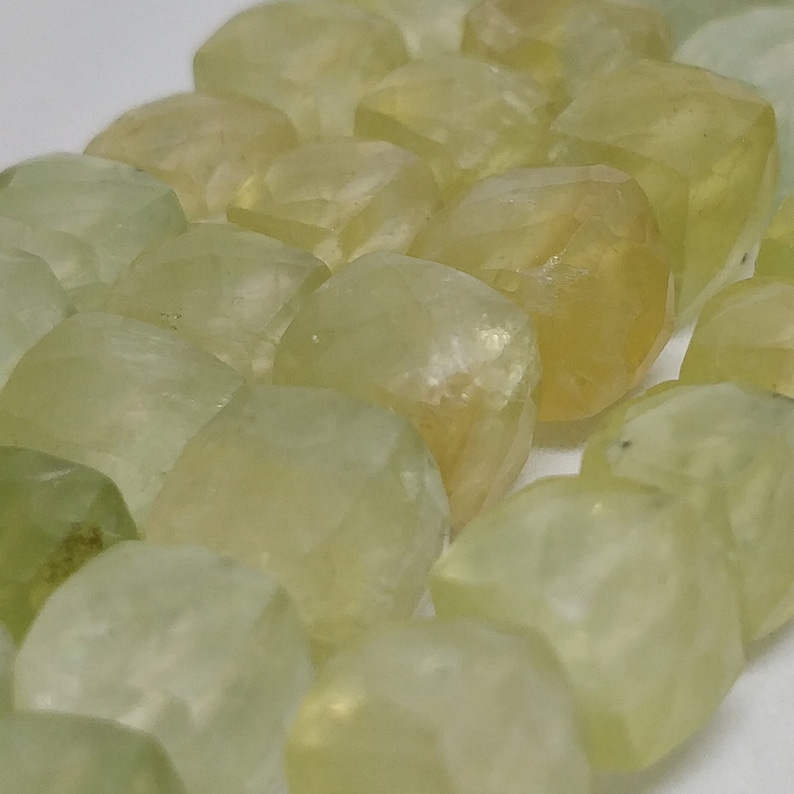 Prehnite Natural Cut Square Beads prehnite beads,natural beads,prices per line