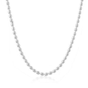 Sterlingzilveren kralenketting, zilveren kogelketting, kralenketting voor vrouwen, minimalistische ketting, gelaagdheid zilveren ketting, cadeaus voor haar