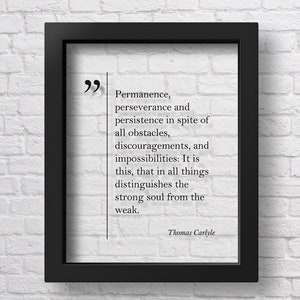 TRANSPARENT Thomas Carlyle Quote Thomas Carlyle Wall Art Motivational Quotes Thomas Carlyle Print Inspiring Art Friend Gift Carlyle Poster