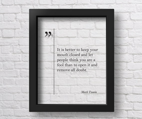 Transparent Mark Twain Quote Funny Friend Gift Journalist Gift Etsy
