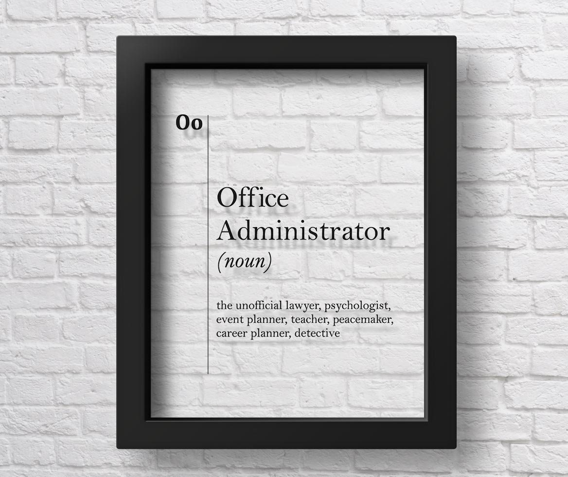 TRANSPARENT Office Administrator Definition Print HR Office Decor