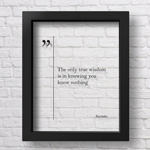 TRANSPARENT Socrates Quote Socrates Print Wisdom Quotes Wall Art Socrates Wall Art Socrates Poster Graduation Gift Student Gift Great Quotes