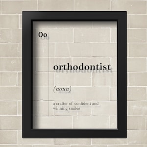 Orthodontist Definition Acrylic Glass Poster, Dental Office Decor, Orthodontist Wall Art, Dentist  Wall Art, Stomatology Poster