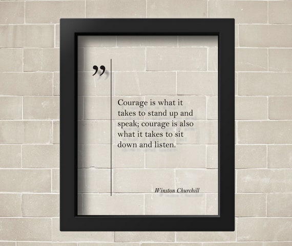 Transparent Winston Churchill Quote Motivational Wall Art Etsy