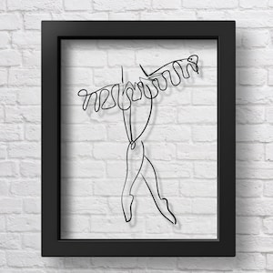 TRANSPARENT Abstract Ballerina Poster Ballet Print Ballerina Gift Ballet Wall Art Ballet Teacher Gift Dancer Gift Girl Room Ballet Sketch