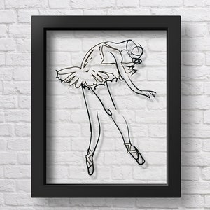 TRANSPARENT Ballerina Poster Ballet Print Ballerina Gift Ballet Wall Art Ballet Teacher Gift Dancer Gift Ballet Sketch Girl Room Decor