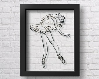 Transparent Ballerina Poster Ballet Print Ballerina Gift Ballet Wall Art Ballet Teacher Gift Dancer Gift Ballet Sketch Girl Room Decor