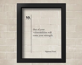 Sigmund Freud Quote Acrylic Glass Poster, Motivational Wall Art, Sigmund Freud Wall Art, Psychology Quotes
