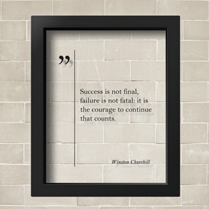 Winston Churchill Quote Acrylic Glass Poster, Motivational Wall Art, Churchill Inspiring Wall Art, Churchill Poster