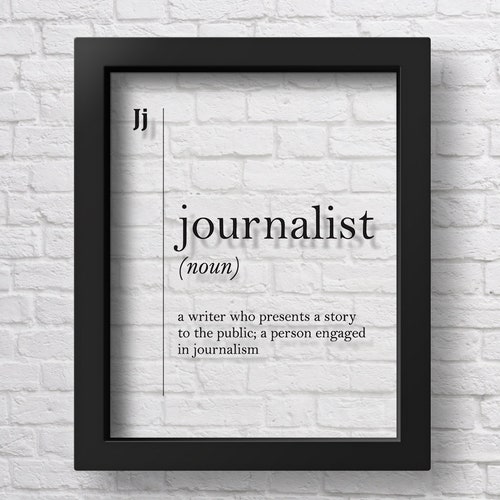 TRANSPARENT Journalist Definition Print Journalism Gifts Etsy
