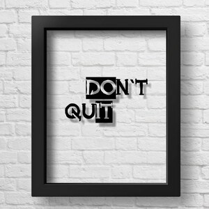TRANSPARENT Dont Quit Do It Motivational Print Fitness Wall Art Gym Decor Motivational Poster Inspiring Wall Art Fitness Motivational Quotes