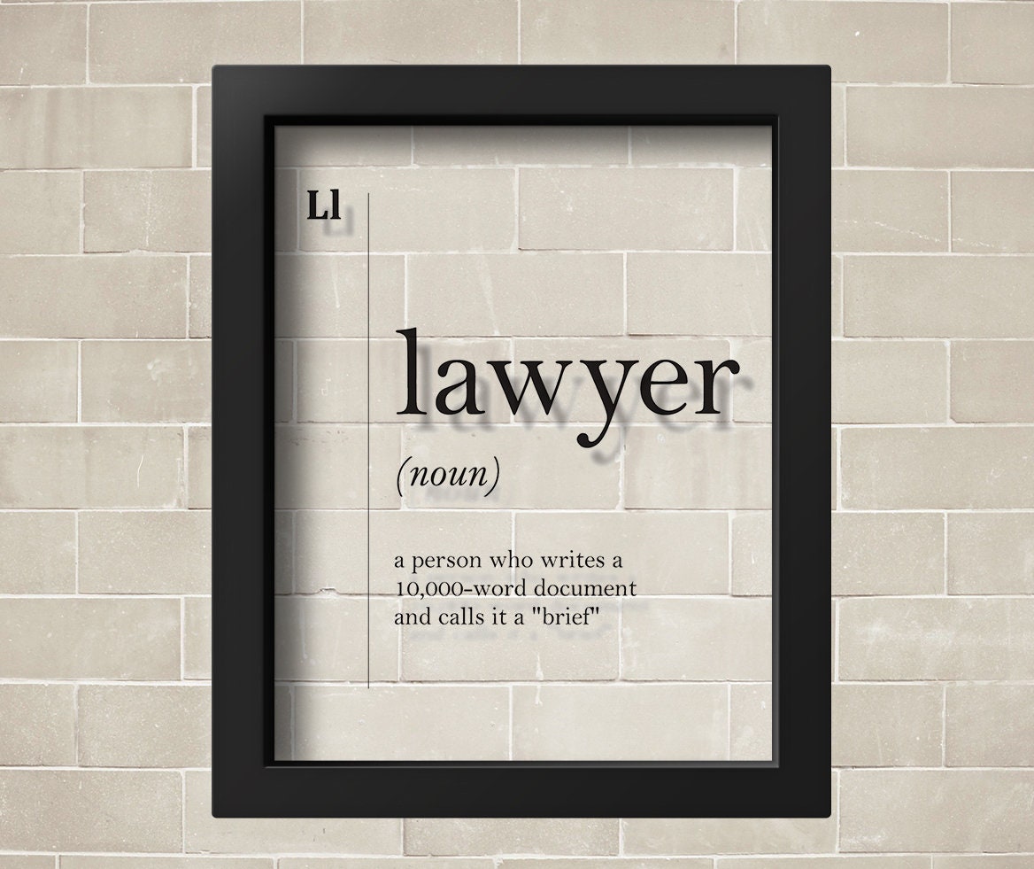 TRANSPARENT Lawyer Definition Lawyer Gift Funny Attorney Gift Etsy