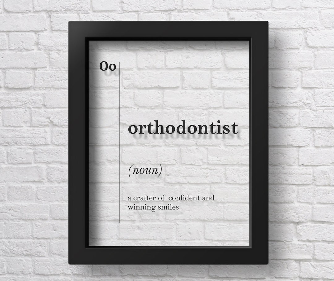 TRANSPARENT Orthodontist Definition Dental Office Decor Etsy