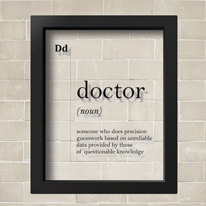 Doctor Definition Acrylic Glass Poster, Gift For Doctor Office Decor, Medical Gifts, Medicine Quotes, Hospital Wall Decor