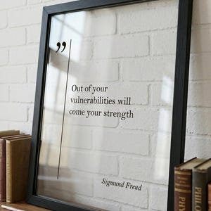 Transparent Sigmund Freud Quote Print, Motivational Freud Wall Art, Acrylic Glass Poster